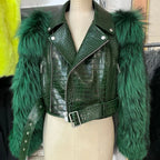 Regina Genuine Leather and Natural Fur Coat
