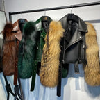 Regina Genuine Leather and Natural Fur Coat