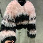 Stella Frost Mongolian Shearling Fur Coat