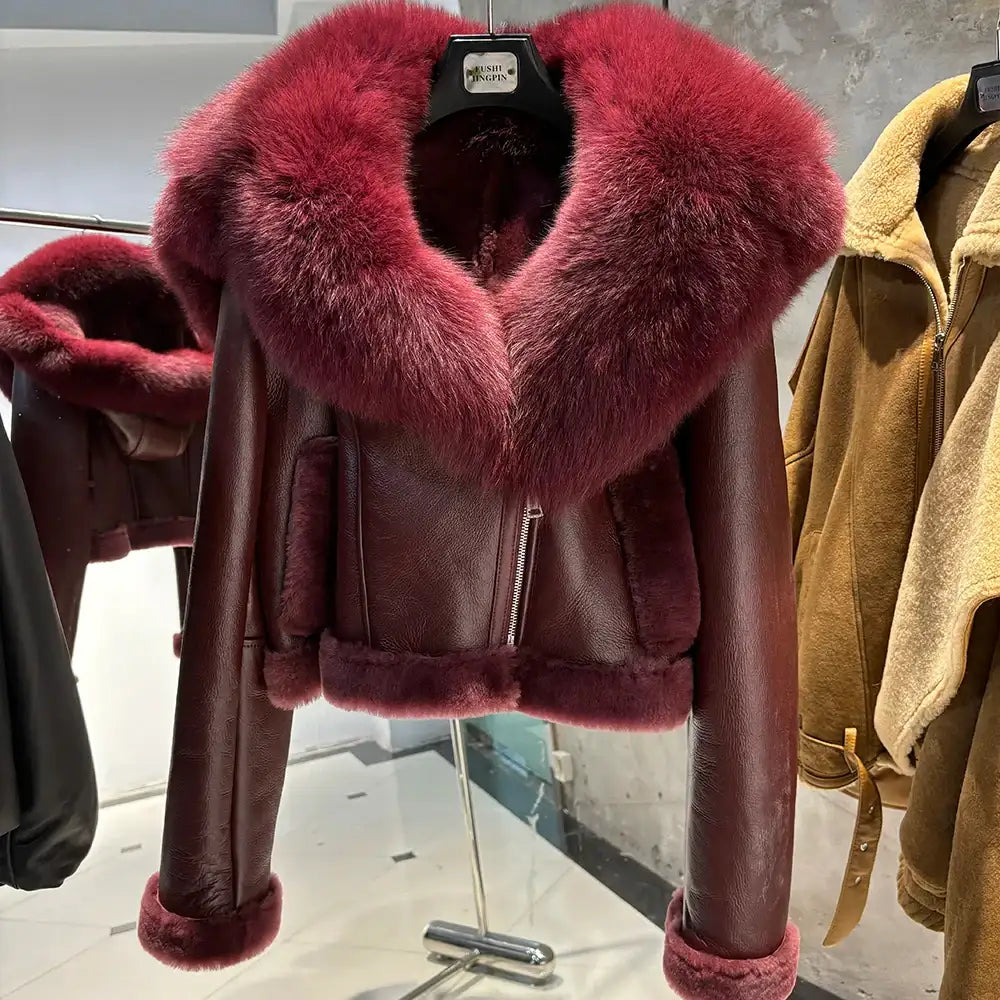 Nelly Shearling Coat With Hood