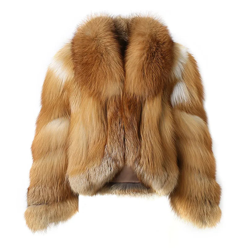 Victoria Red Fox Silver Fur Coat