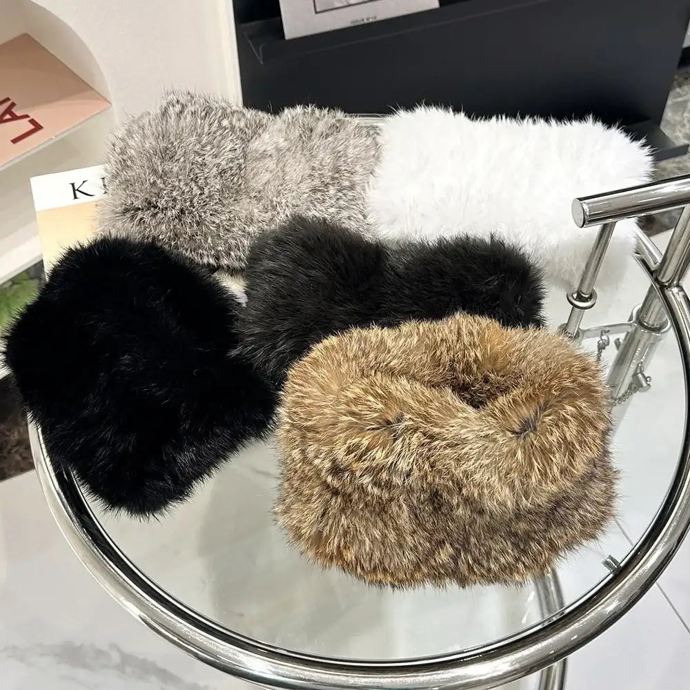 Rabbit Fur headband Knitted