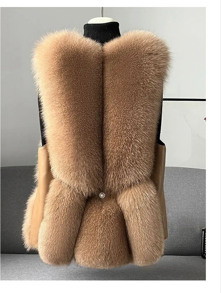 Elle Aspen Fox Fur Gilet