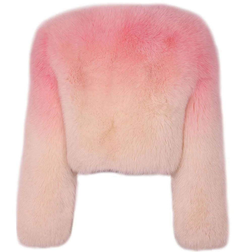 Violet Whisper Fox Fur Coat