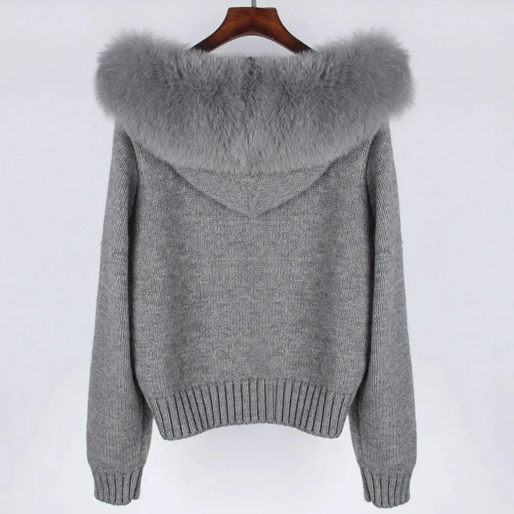 Luna Fur Collar Cardigan