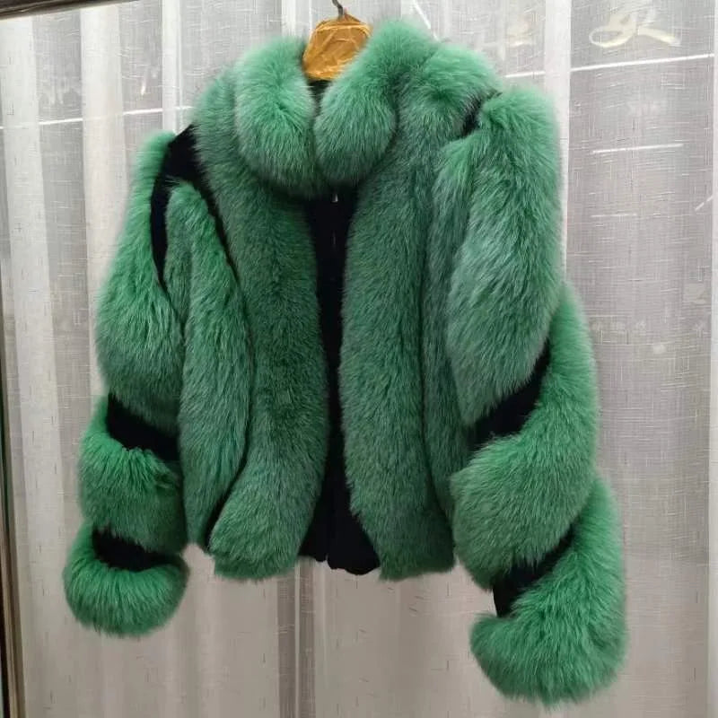 Blair Fox Fur Coat with Collar