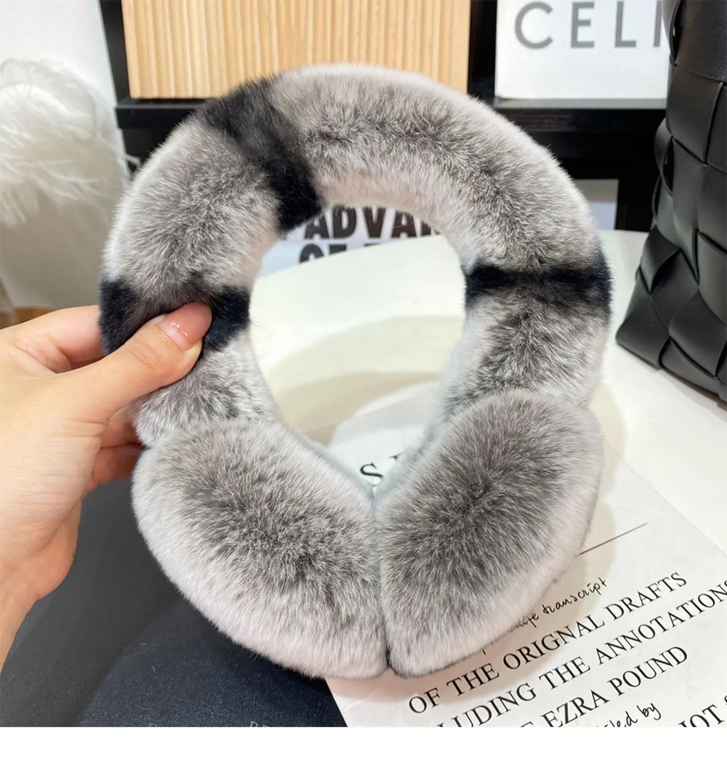 Rex rabbit fur Earmuffs
