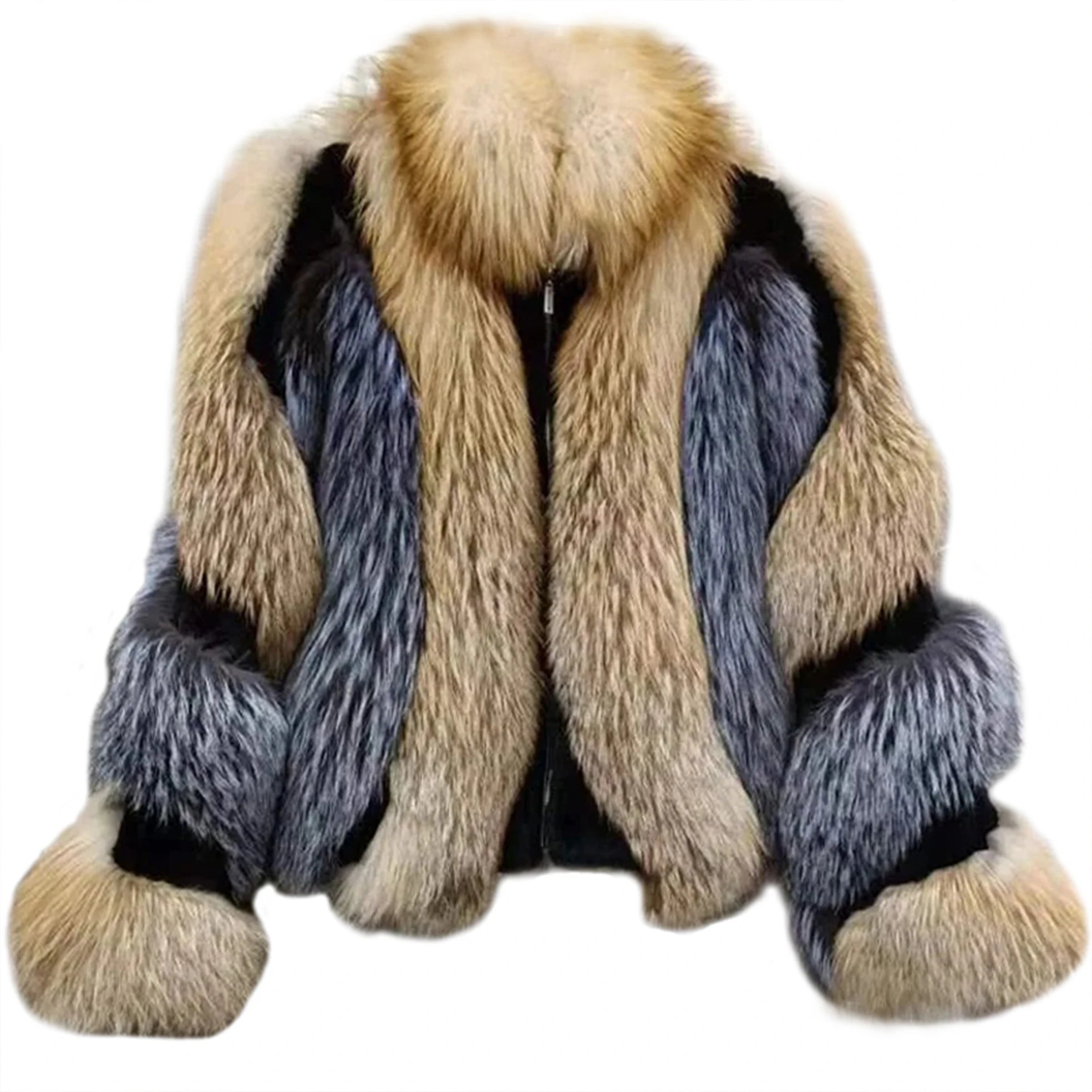 Blair Fox Fur Coat with Collar