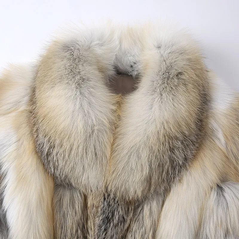 Victoria Red Fox Silver Fur Coat