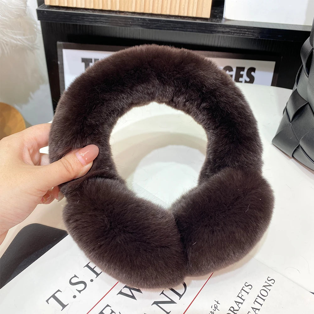 Rex rabbit fur Earmuffs
