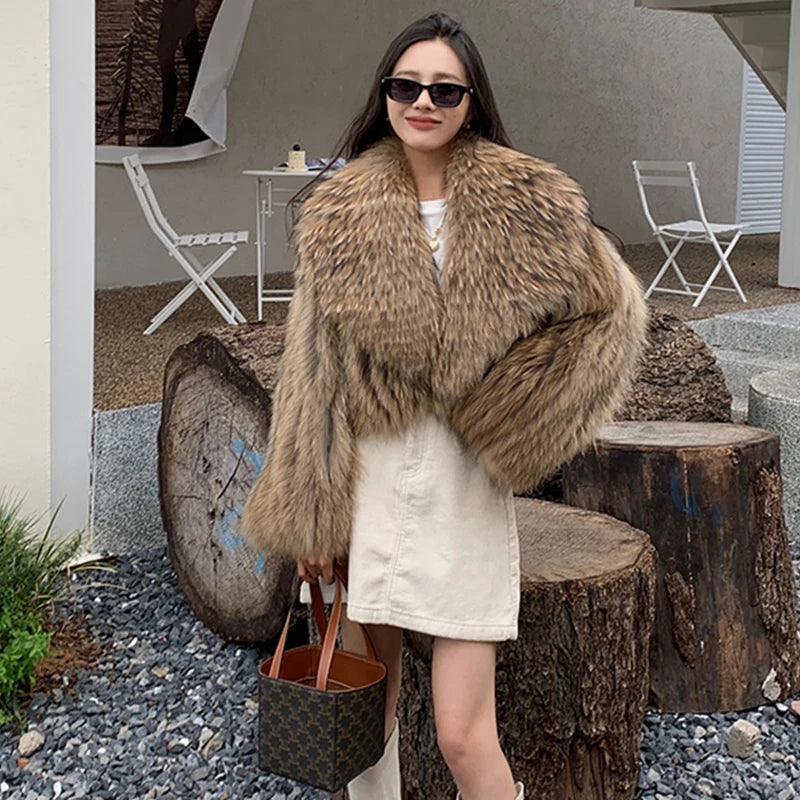 Daniela Raccoon Fur Coat