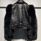 Regina Genuine Leather and Natural Fur Coat