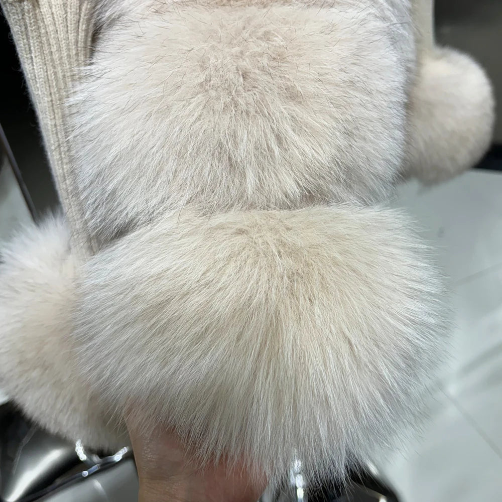 Chloe winter Fox Fur Cardigan