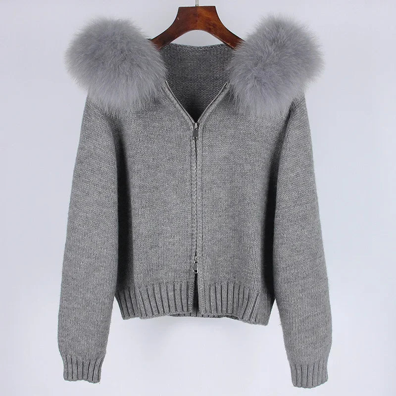 Luna Fur Collar Cardigan