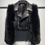 Regina Genuine Leather and Natural Fur Coat